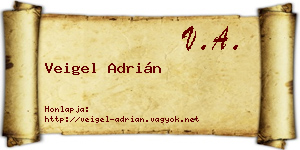 Veigel Adrián névjegykártya